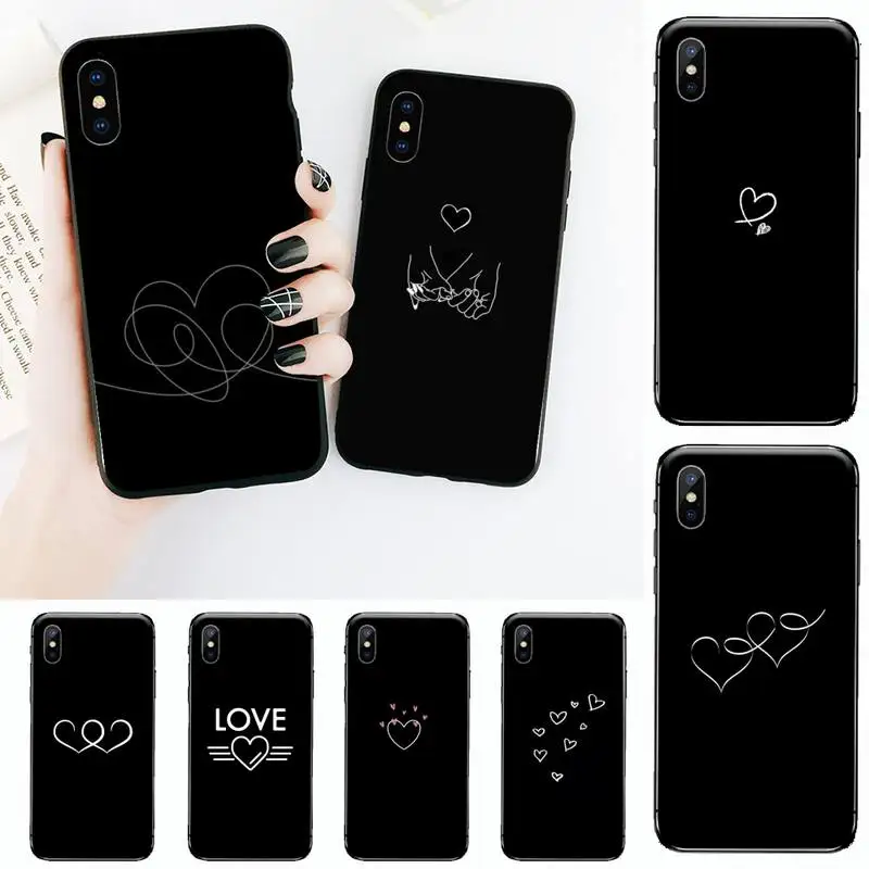 

Simple line love Phone Case for iPhone 11 12 pro XS MAX 8 7 6 6S Plus X 5S SE 2020 XR