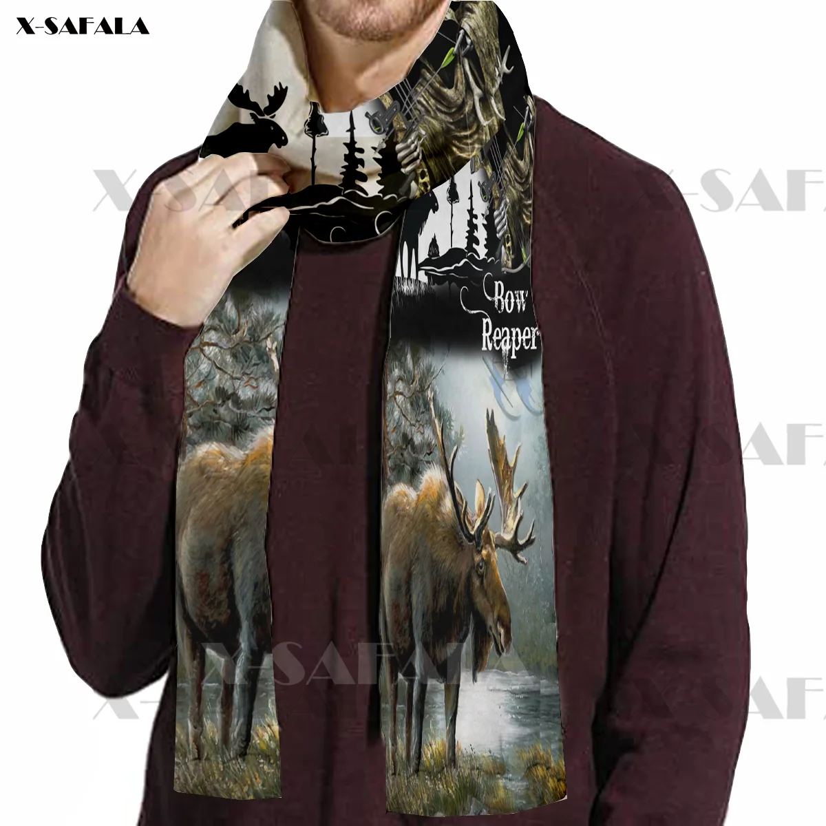 Wildboar Hunting Lover Accessories Long Scarves Shawl Soft Fleece Men's Gift For Hoodie mens infinity scarf