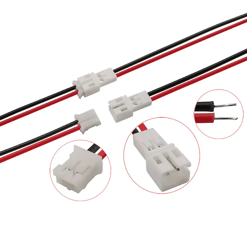 10 JEUX DE prise connecteur 2 broches JST XH254 mm avec fil 24 AWG