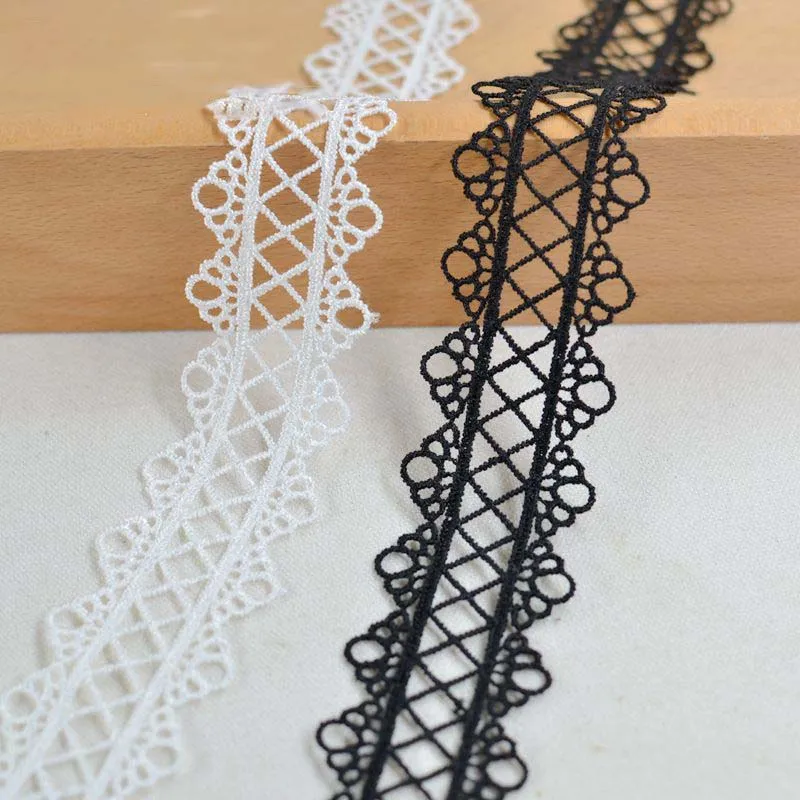 

10Meters Lace Fabirc Ribbon Embroidered Lace Trim DIY Clothes Accessories Handmade Sewing Craft Wedding Decoration 34mm White