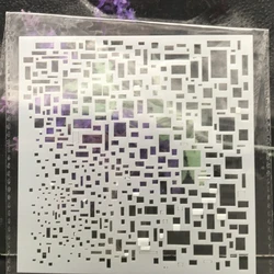 Pochoir pour peinture murale, bloc de texture carré de 13 cm, modèle de carte décorative d'album, idéal pour scrapbooking, gaufrage, travaux manuels, 