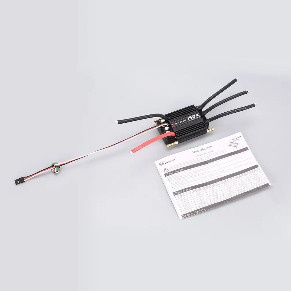 

Flycolor 70A 50A 90A 120A 150A Brushless ESC Speed Control Support 2-6S Lipo BEC 5.5V/5A for RC Boat F21267/71