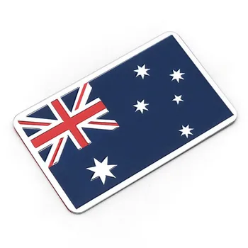 

Aluminum Alloy Rectangle Styling Australia National Emblem Australian Flags Car Stickers 8x5cm