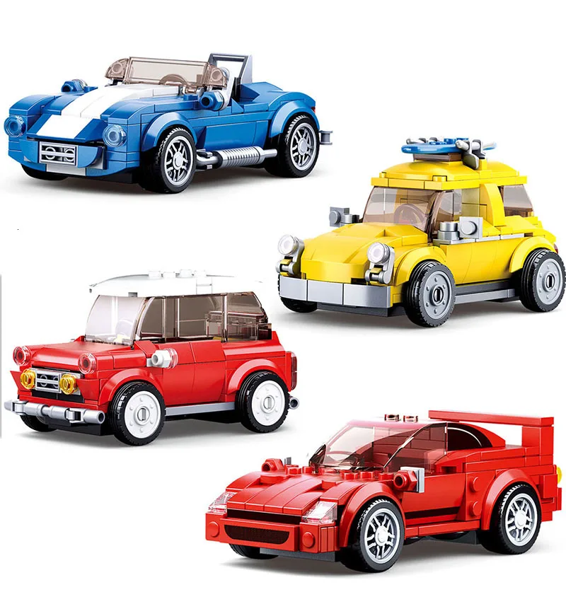 

Sluban compatible city Series vehicle car racer Racing sets Educational DIY model Building Blocks models Kids toys for children