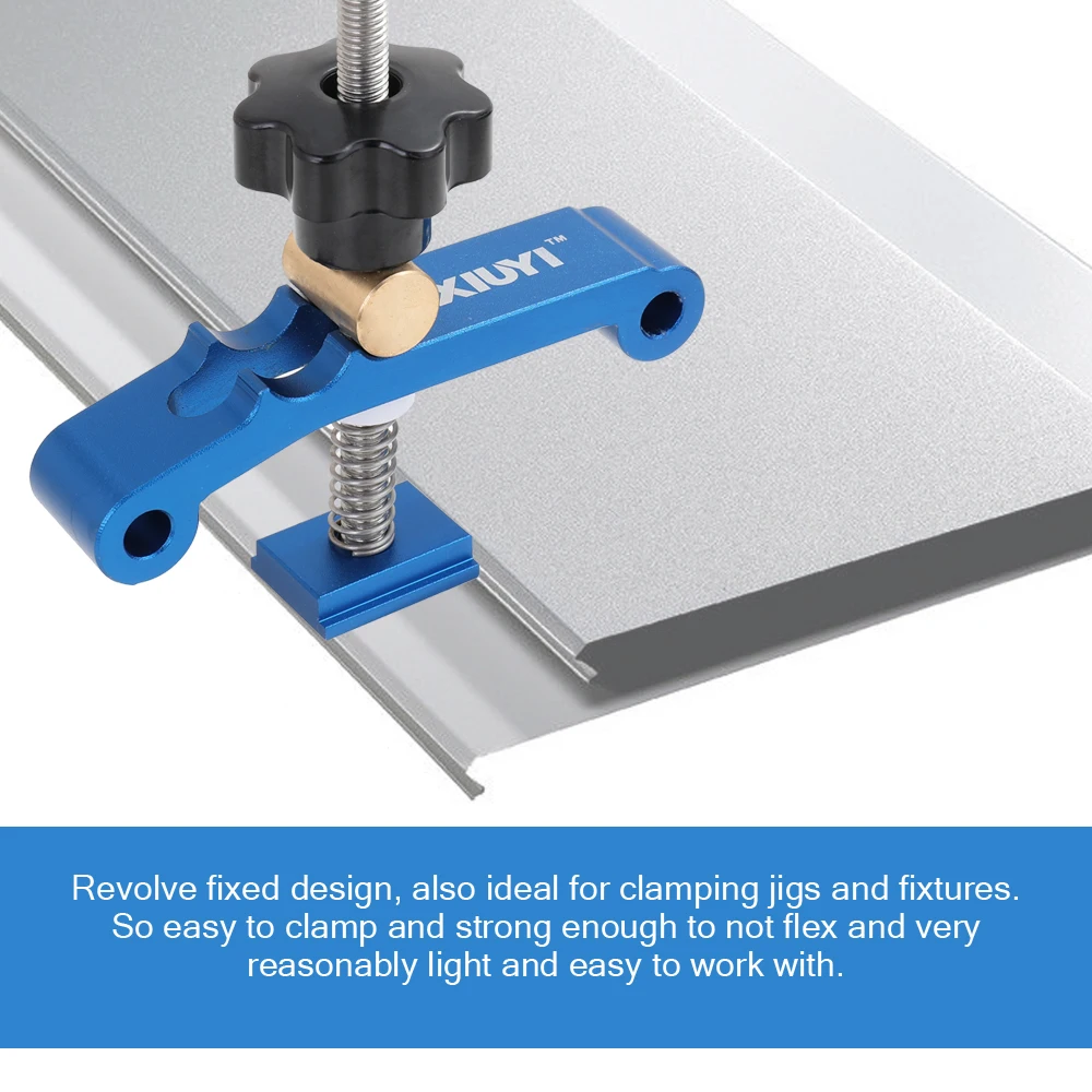

Hot Fast Acting Hold Down Clamp Set Aluminum Alloy T-Slot T-Track Clamp DIY Woodworking Tools
