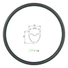250g 29er MTB XC SL 24mm clincher tubeless carbon rim 24mm deep UD 3K matte glossy 24H 28H 32H UPHILL mountain bike disc wheel ► Photo 1/4