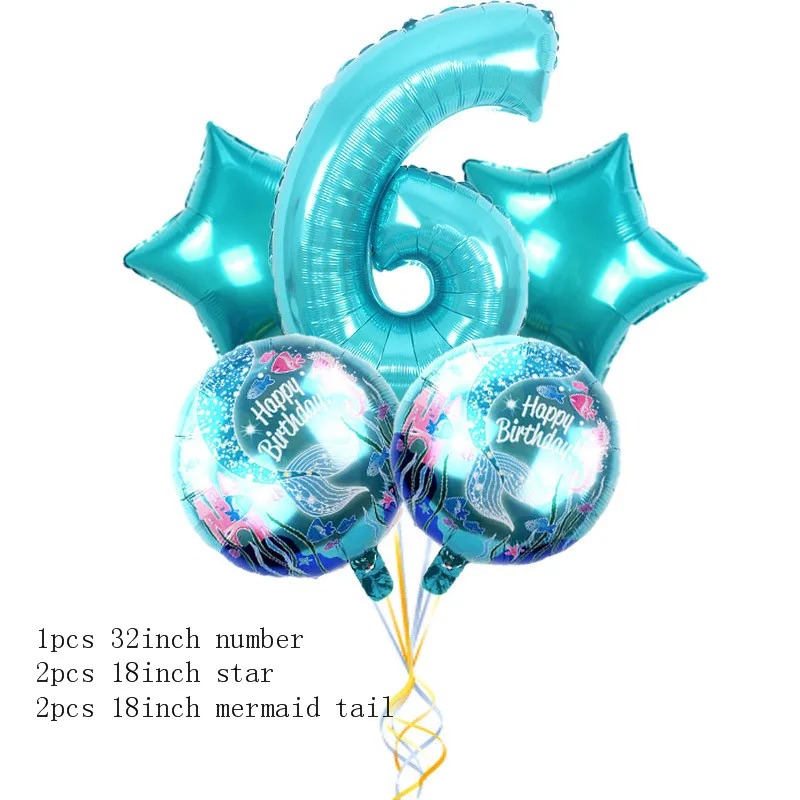 Радужный Единорог воздушный шар фольга с днем рождения Воздушные гелиевые цифры шар цифры день рождения украшения Дети балон AW11 - Цвет: 6