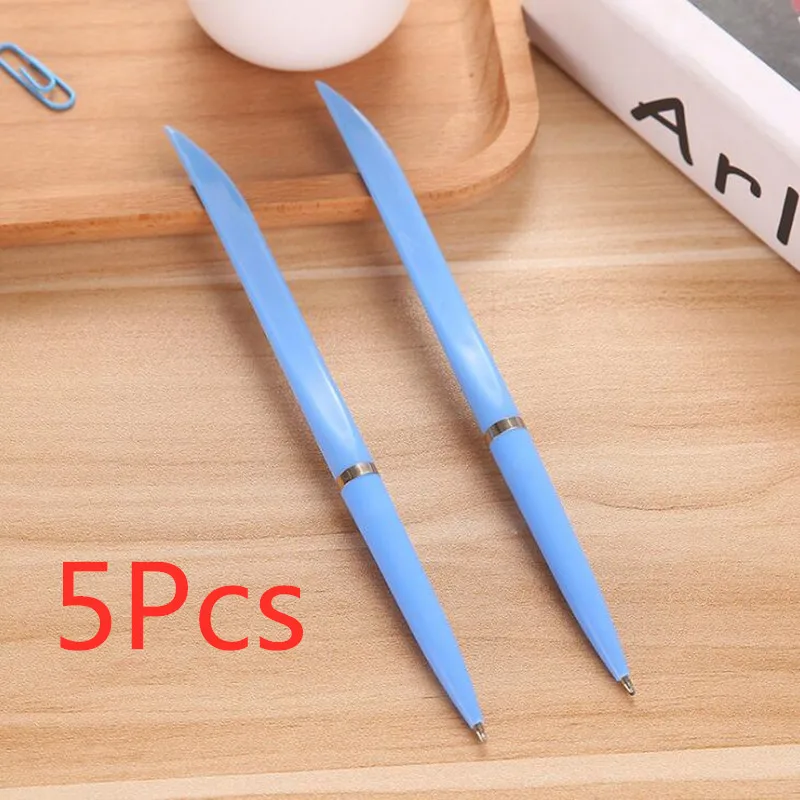 5pcs blue 5 шт./компл. Красивая шариковая ручка креативная забавная дизайн шариковая ручка распаковки Ножи Для детей Подарочные канцелярские товары для дома и школы канцелярские принадлежности - Цвет: 5pcs blue
