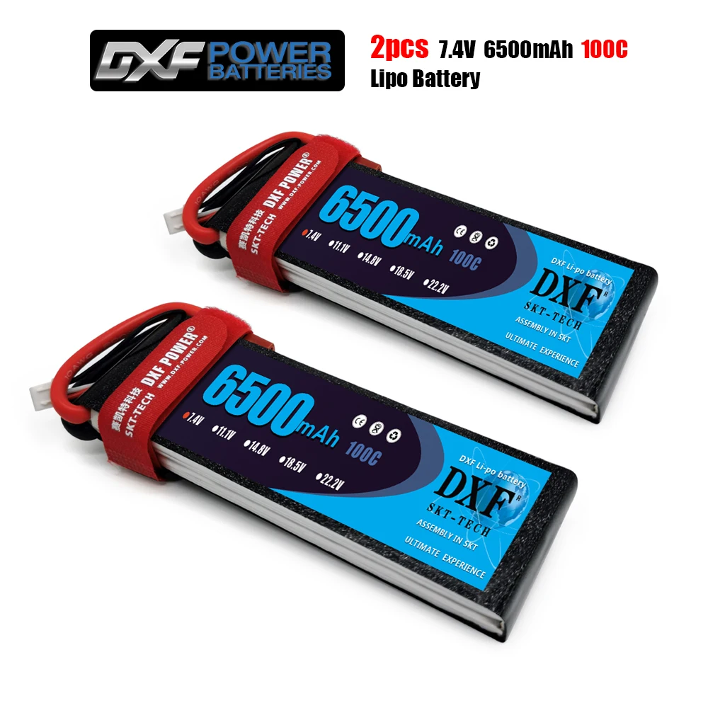 DXF 2S 7 4 V 6500mah 100C-200C Lipo батарея XT60 T Deans XT90 EC5 для FPV Дрон самолет гоночный автомобиль