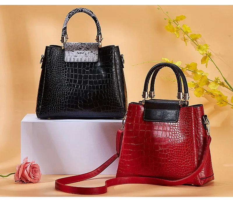 FUNMARDI 4 шт. женские сумки набор роскошных крокодиловых женских сумок из искусственной кожи сумки на плечо брендовые композитные сумки-мессенджеры WLHB2024