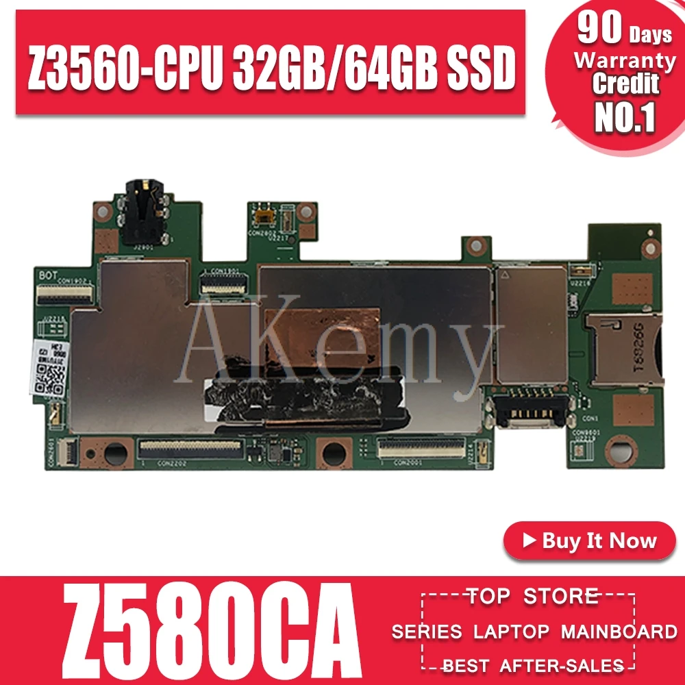 original For ASUS ZenPad S 8.0 Z580CA Z580 Z580C Z580CA Tablets Laptop motherboard mianboard logic board Z3560-CPU 32GB/64GB SSD