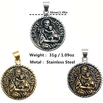 

Unisex 316L Stainless Steel Cool Saint Christopher Pendant