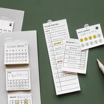 

1 Set Memo Pad Simple Notebook Creative Desktop Plan Notepad Time Management Sticky Notes Schedule For School Office