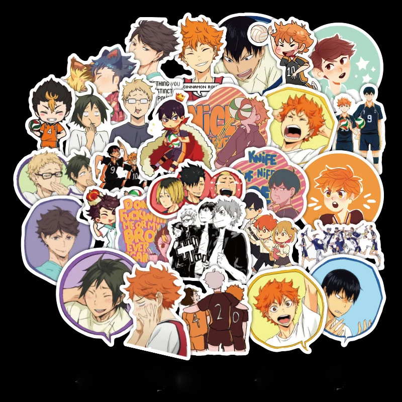 50PCS Set Japan Anime Stickers Haikyuu Kozume Kenma Ushijima Wakatoshi Hinata Shoyo My Hero Academia Cartoon DIY Toy | Игрушки и хобби