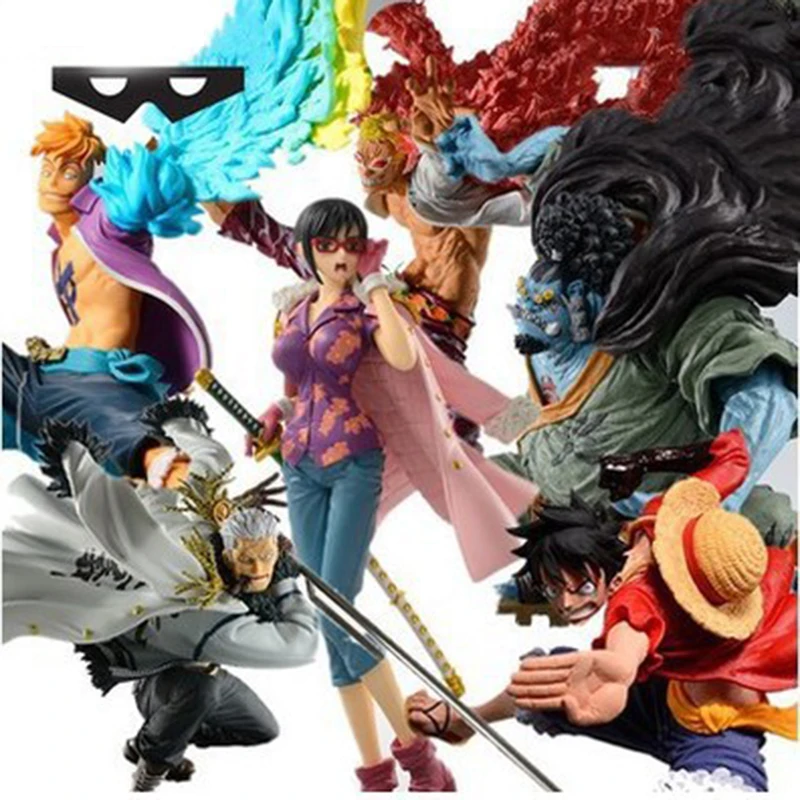 

15cm Anime One Piece Luffy Jinbe Donquixote Doflamingo Marco Tashigi Smoker Action Figure Anime PVC New Collection Figures Toys