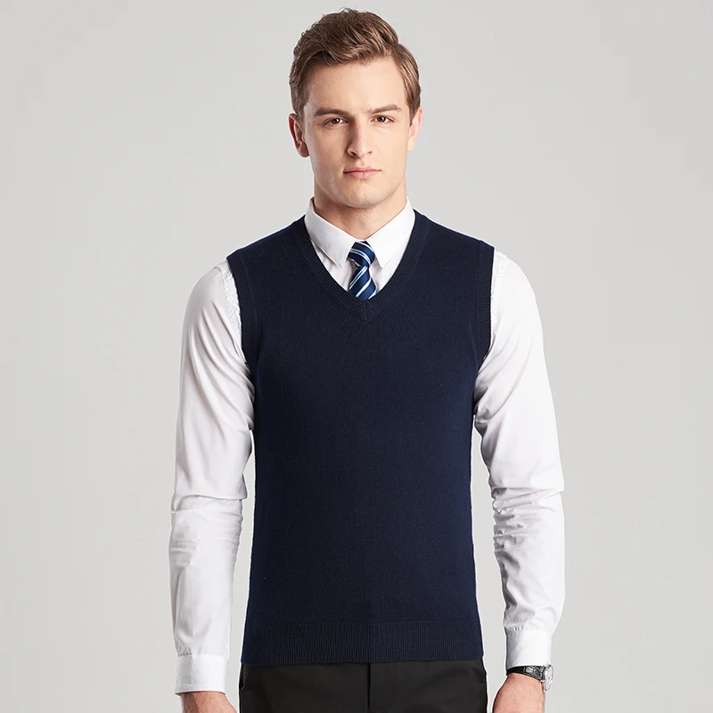 New Men Sweater Vest Casual Male 