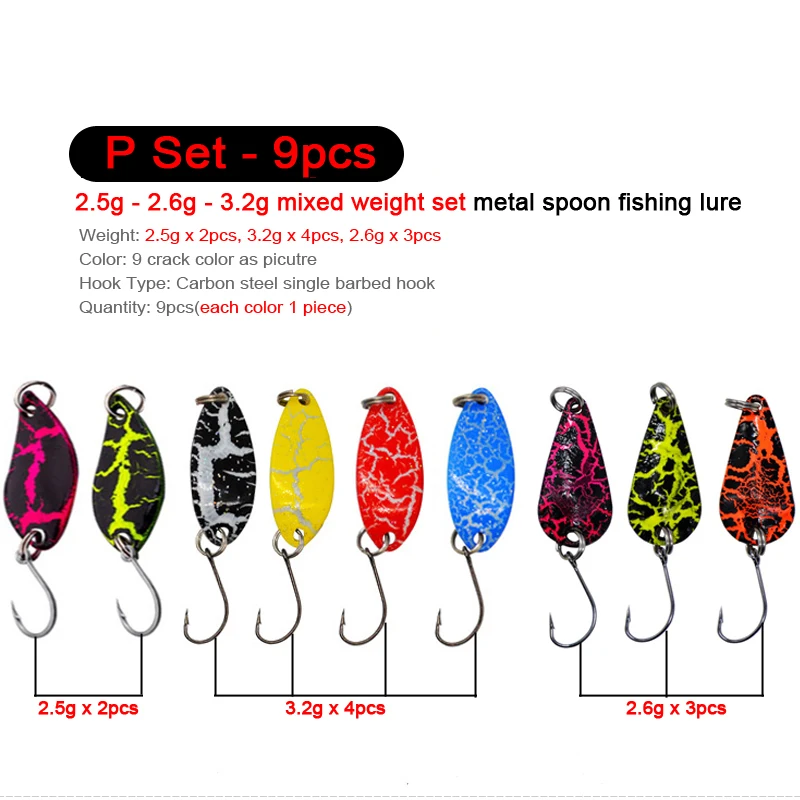 Lot De 10 Cuillères De Pêche Métal – Appâts Jigging 1,5g à 20g Pour Truite, Bar, Etc.