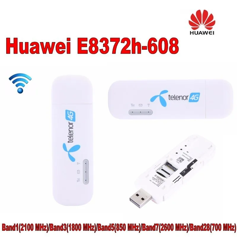 Разблокированный huawei E8372 E8372h-608 4G LTE 150Mbps USB модем антенна 4G USB WiFi ключ 4G модем carfi для офиса домашнего телефона