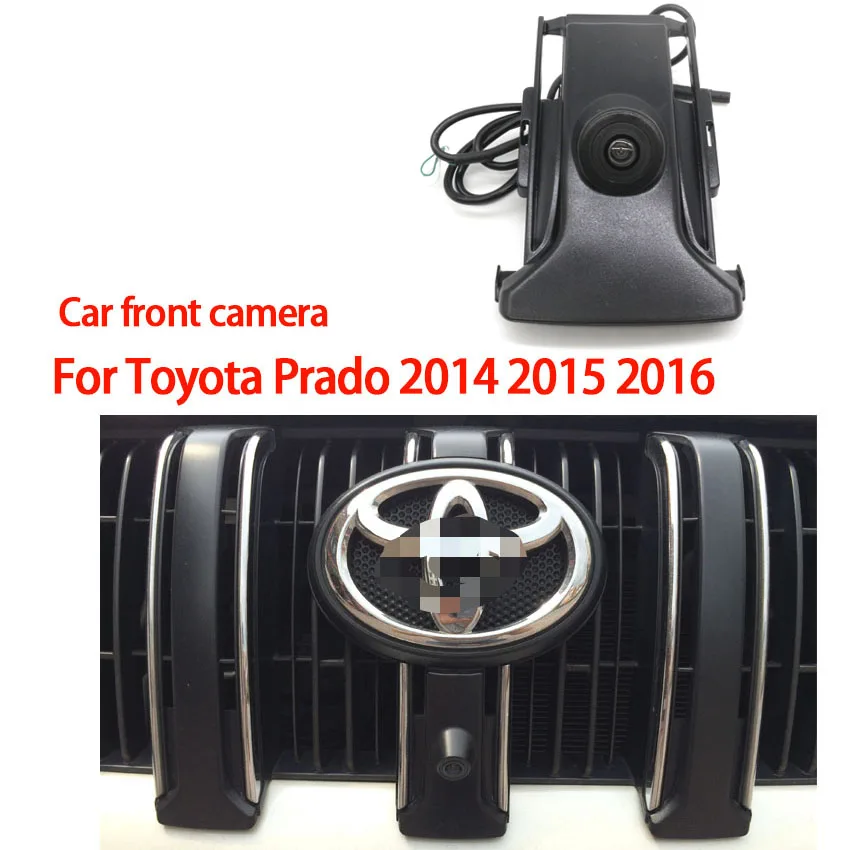 

Car front camera For Toyota Prado 2014 2015 2016 Car Front View Parking LOGO Camera Night Vision Positive Waterproof CCD full HD