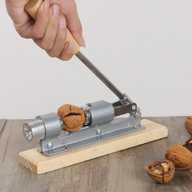 Manual Stainless Steel Walnut Nut Cracker Mechanical Sheller Walnut Nutcracker Pliers Fast
