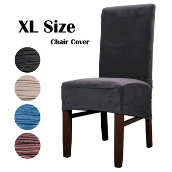 

XL Size Chair Cover Big Size Velvet Fox Fabric Long Back Europe Style Seat Chair Covers for Restaurant Hotel Party Banquet