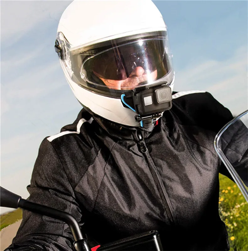 Мотоциклетный шлем передний подбородок стенд фиксированный Монтажный кронштейн адаптер для GoPro Hero 8 7 6 5 Yi 4K Sjcam аксессуары для спортивной камеры
