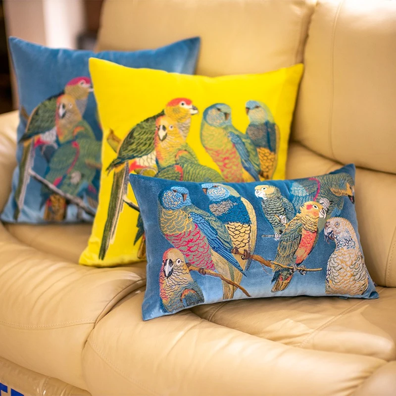2021 Rams Embroidered Decorative Geometric Pillow Cushion Home Decor Embroidery COVER ONLY NO FILLINGS