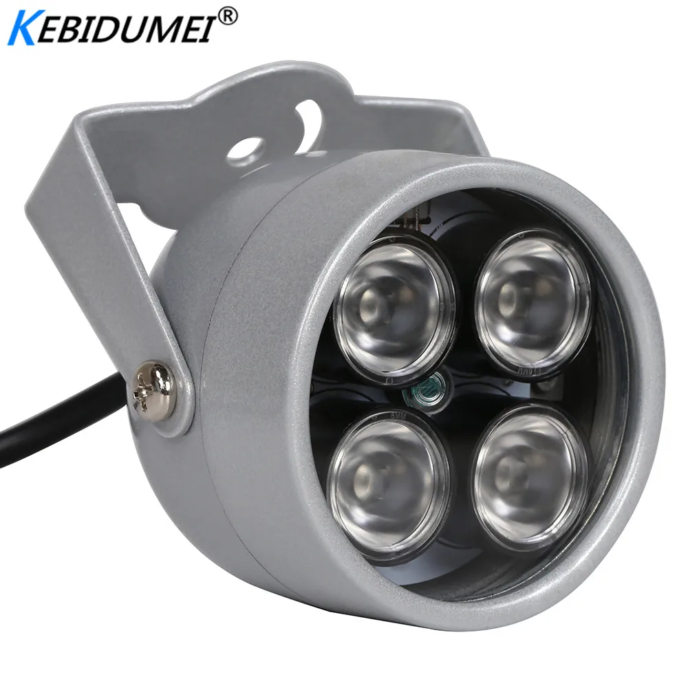 

kebidumei 4 Array IR illuminator infrared lamp LEDS Light waterproof Night Vision Fill Light For CCTV Camera IP Camera Big Area