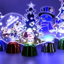 Новые светодиодные настольные 3D лампы красочные 3D ночник Рождественские украшения подарок для детской комнаты