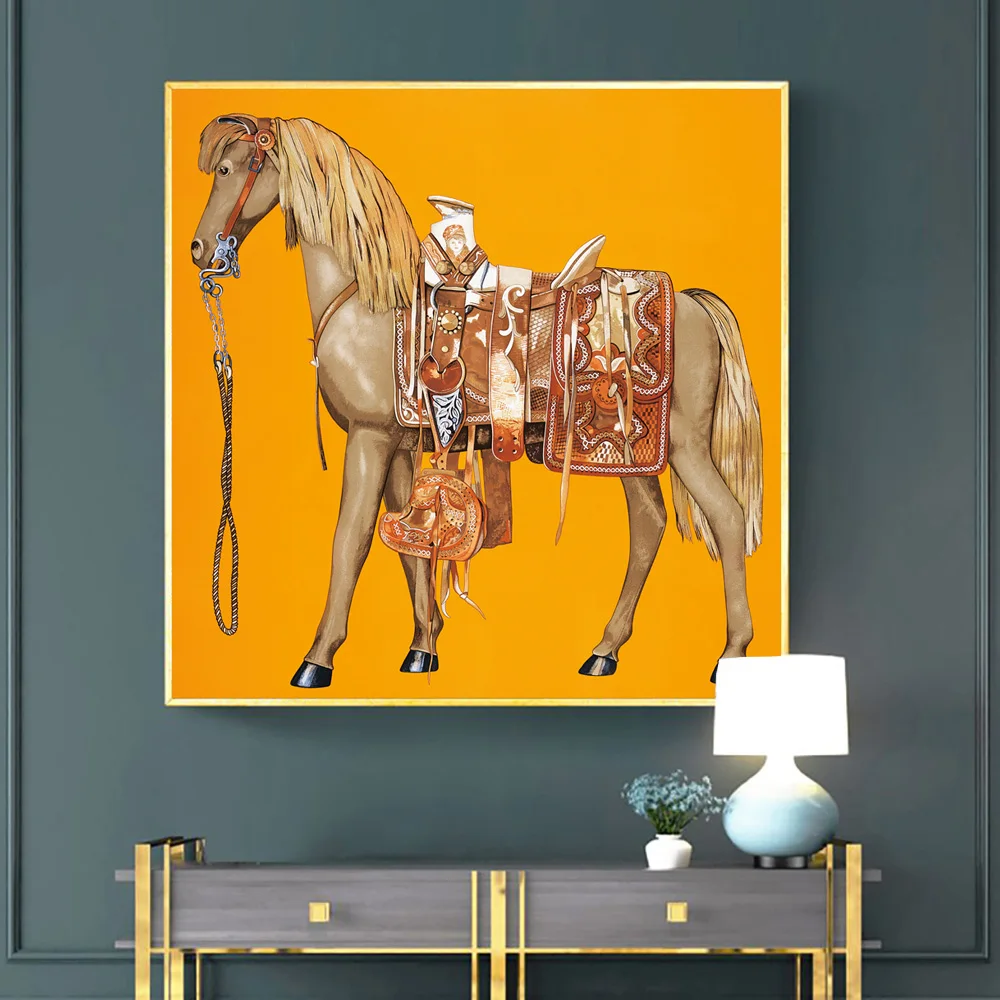 

Classical Europe Nobility Knight Horse Canvas Wall Art Painting Posters And Prints Animal Decorative Pictures For Living Room