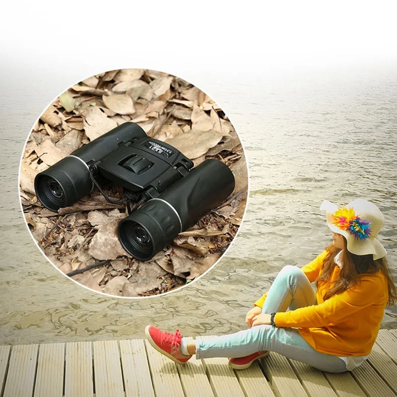 Black Binocular Military Army Optics Lens Mini Zoom Long Range Folding