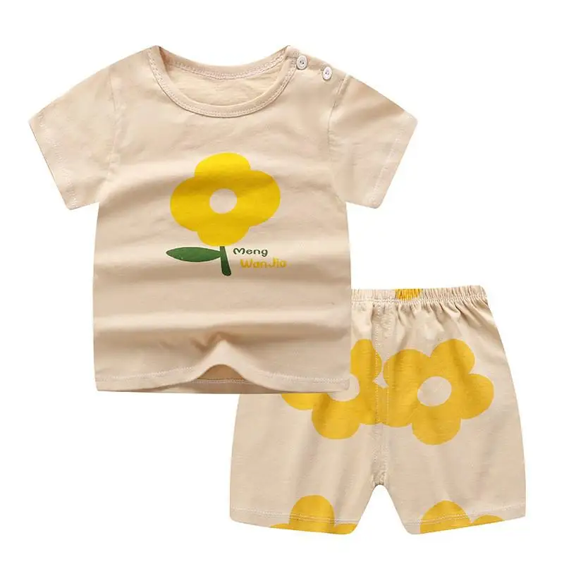 Baby Girl Summer Clothes Infant Girls Clothing Set Children Top+shorts Suit Kid Cotton Outfits Two Piece Sets Toddler Costume baby outfit matching set Baby Clothing Set