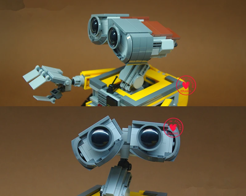 Cena Nowa seria filmów WALL E Robot Fit Legoings Technic Wall E zestaw modeli do składania zestaw klocki klocki Diy zabawki prezent dzieciak chłopcy boże narodzenie
