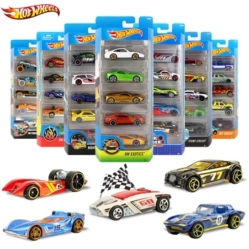 

5pcs/pack Original Hot Wheels 1:64 Metal Mini Model Car Kids Toys For Children Diecast Brinquedos Hotwheels Birthday Gift 1806