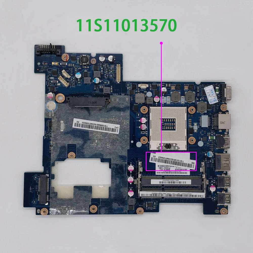 Для Lenovo G570 11S11013570 11013570 PIWG2 LA-675AP DDR3 HM67 Ноутбук Материнская плата ноутбука