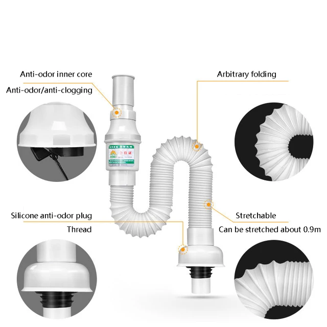 BONOOD Plumbing products Universal Sink Drain Pipe Deodorant Drain