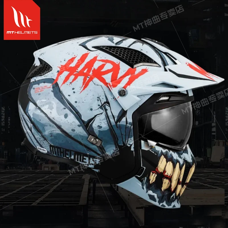 Original spain MT Helmet Motorcycle Off Road DOT ECE Approved Motocross  Helmet Full Face Motorcycle Detachable Helmet Capacete