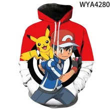 3d animação impresso hoodies das mulheres dos homens crianças moda hoodies pokemon menino menina crianças camisolas streetwear roupas casaco