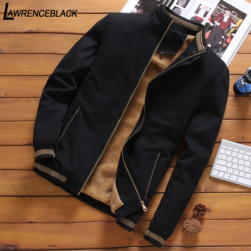 Fleece Jacket Mens Plus Size Casual Bomber Outerwear for Clothing Brand