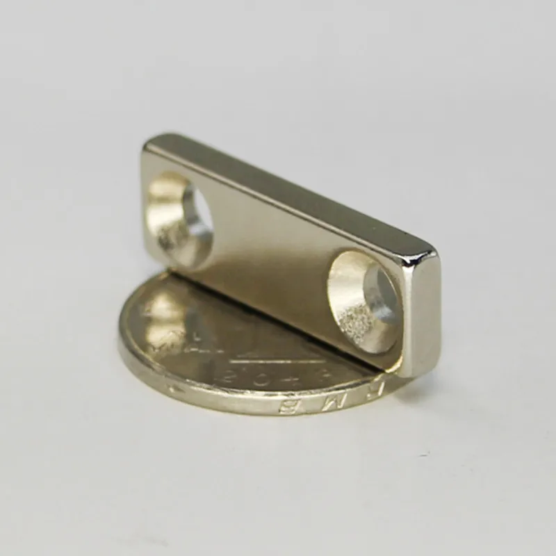 20/30/50PCS 30x10x3-4 mm NdFeb Strong Sheet Magnet Hole 4mm Block Rectangular Neodymium Magnets Small N35 Magnet 30*10*3-4mm