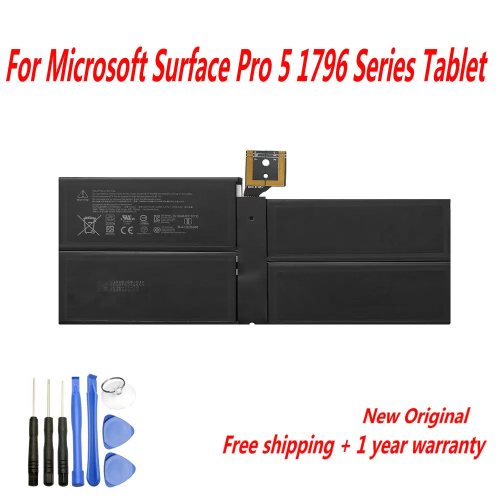 

NEW G3HTA038H DYNM02 Laptop Battery For Microsoft Surface Pro 5 1796 Series Tablet 7.57V 45Wh/5940mAh