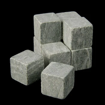 

Whiskey stones, 9 pcs., Textile bag, stone size 2 × 2 × 2 cm 2765462