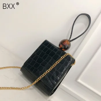 

[BXX] 2020 Spring Summer Woman New Coffee Color Single Handles Spliced PU Leather Single Strap Handbag All Match Bag LM226