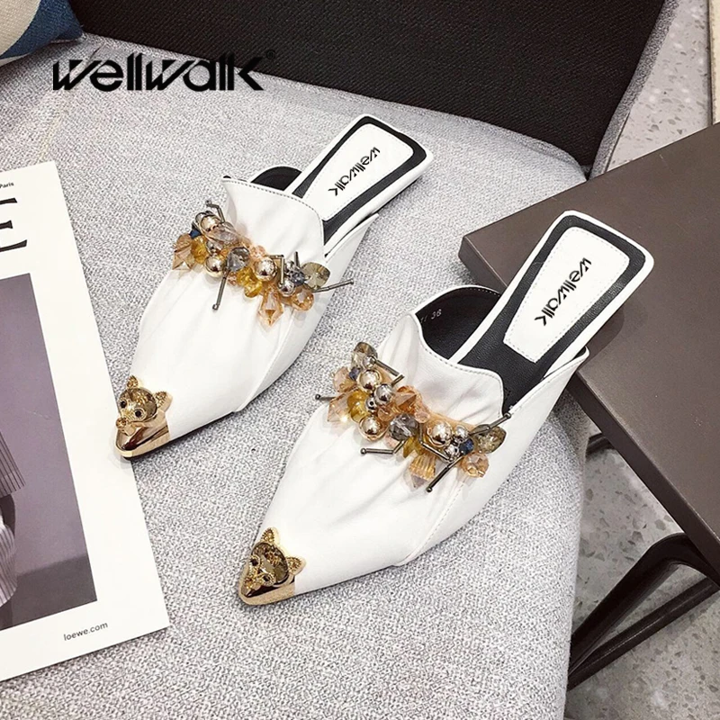 Designer mules flat Clearance