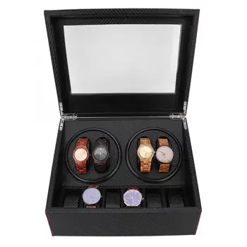 

4+6 Automatic High Quality Motor Watches Winder Box Display Storage Box for Wristwatch Mechanical Watch 110-240V US Plug