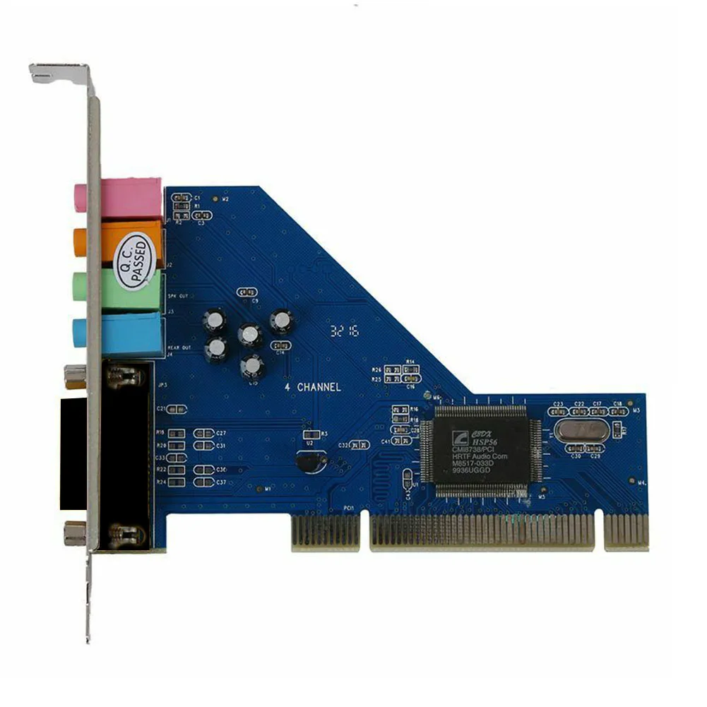 4 канала для рабочего стола 24 бит практичный Профессиональный PCI порт независимый 3D Аудио Аксессуары Звук Караоке карты портативный стерео
