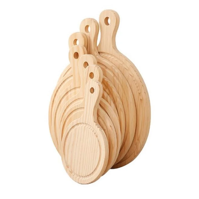 Pine Wood Pizza Plate 11inch (28cm) 12inch (30cm) 13inch (33cm) Natural Color Pizza Tray Wooden Board