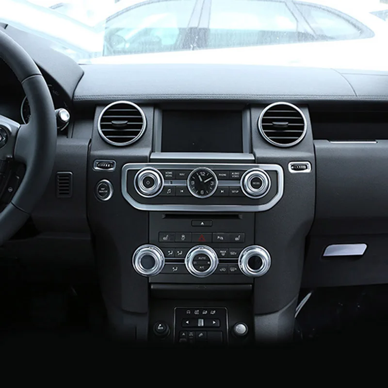 Для Land Rover Discovery 4 Кнопка кондиционирования воздуха накладка наклейка 5 шт. Переключатель приборной панели кольцо