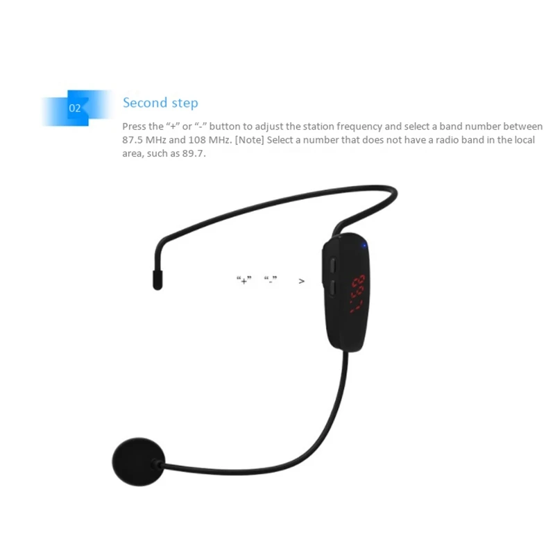  Promotion--Portable Fm Wireless Microphone Headset Head-Mounted Megaphone Radio Mic for Loudspeaker - 4000053233214