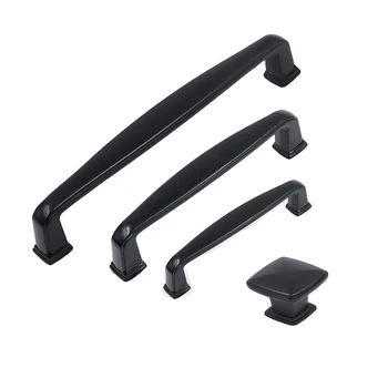 Black Cabinet Hardware Dresser Drawer Handles Kitchen Cabinet Drawer Pulls Zinc Cupboard Door Handles 1 Pack